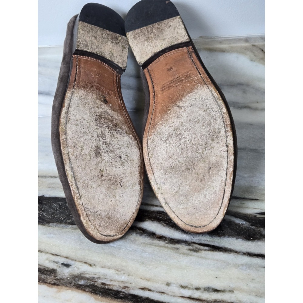 Peter Huber Horsebit Buckle Chocolate Suede Loafers Men's size 11 - Picture 11 of 16
